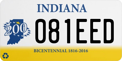IN license plate 081EED