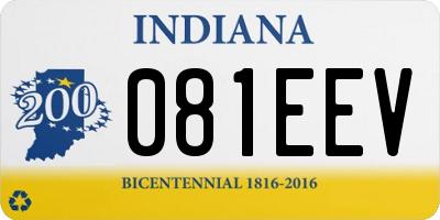 IN license plate 081EEV