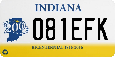 IN license plate 081EFK