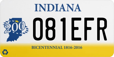 IN license plate 081EFR