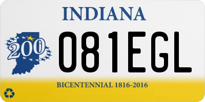 IN license plate 081EGL
