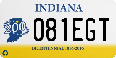 IN license plate 081EGT