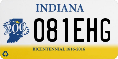 IN license plate 081EHG