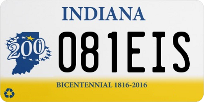 IN license plate 081EIS