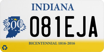 IN license plate 081EJA