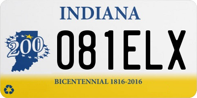 IN license plate 081ELX