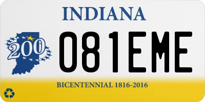 IN license plate 081EME