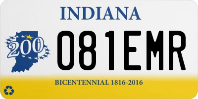 IN license plate 081EMR