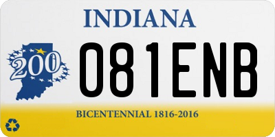 IN license plate 081ENB