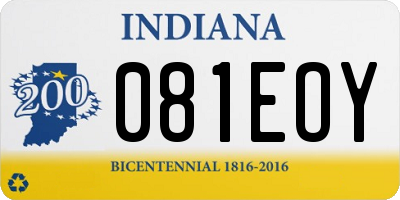 IN license plate 081EOY