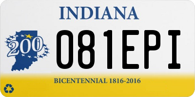 IN license plate 081EPI
