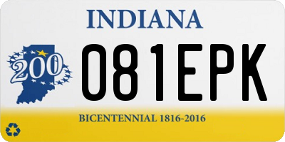 IN license plate 081EPK
