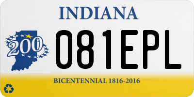 IN license plate 081EPL