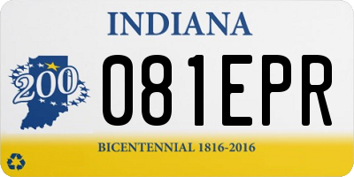 IN license plate 081EPR