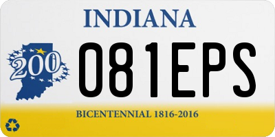 IN license plate 081EPS