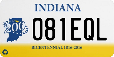 IN license plate 081EQL