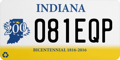 IN license plate 081EQP