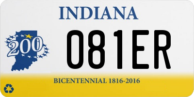 IN license plate 081ER