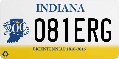 IN license plate 081ERG