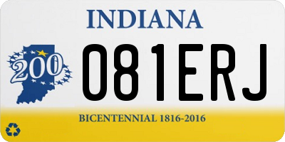 IN license plate 081ERJ