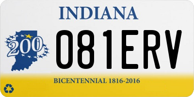 IN license plate 081ERV