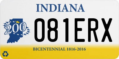 IN license plate 081ERX