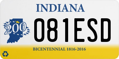 IN license plate 081ESD
