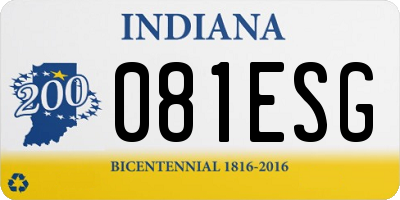 IN license plate 081ESG