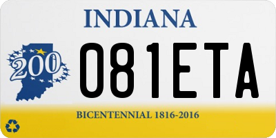IN license plate 081ETA