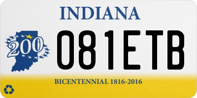 IN license plate 081ETB