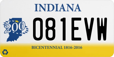 IN license plate 081EVW