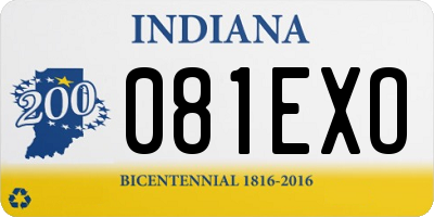 IN license plate 081EXO
