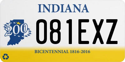 IN license plate 081EXZ