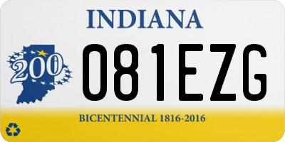 IN license plate 081EZG