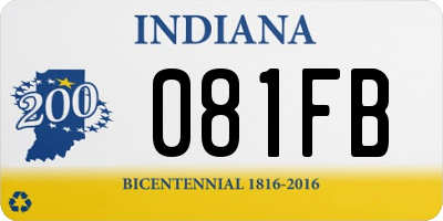 IN license plate 081FB