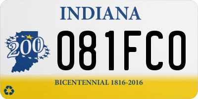 IN license plate 081FCO