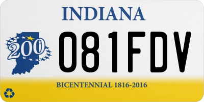 IN license plate 081FDV