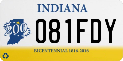 IN license plate 081FDY