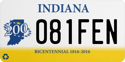 IN license plate 081FEN