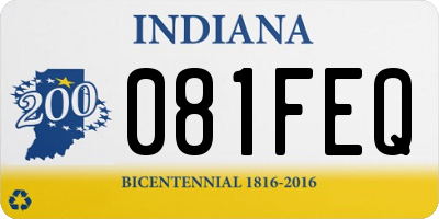 IN license plate 081FEQ