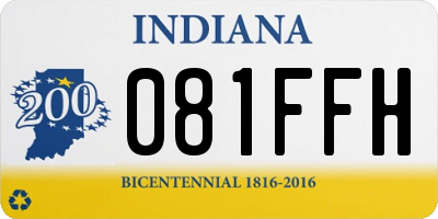 IN license plate 081FFH
