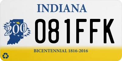 IN license plate 081FFK