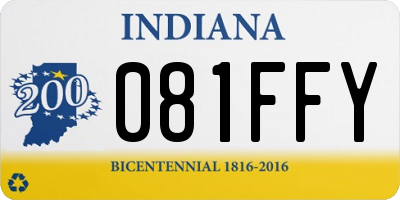IN license plate 081FFY