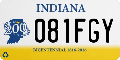 IN license plate 081FGY