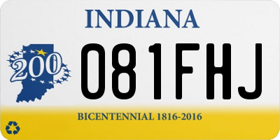 IN license plate 081FHJ
