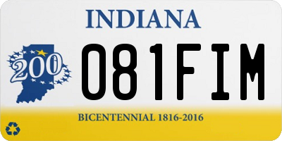 IN license plate 081FIM