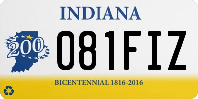IN license plate 081FIZ