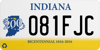 IN license plate 081FJC