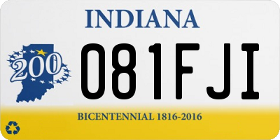IN license plate 081FJI