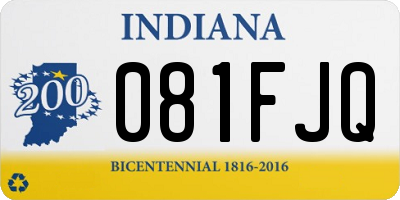 IN license plate 081FJQ